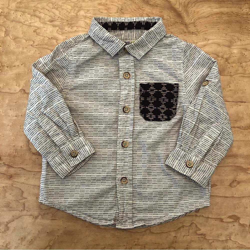 Oshkosh Genuine Kids Button-down Shirt 12M EUC